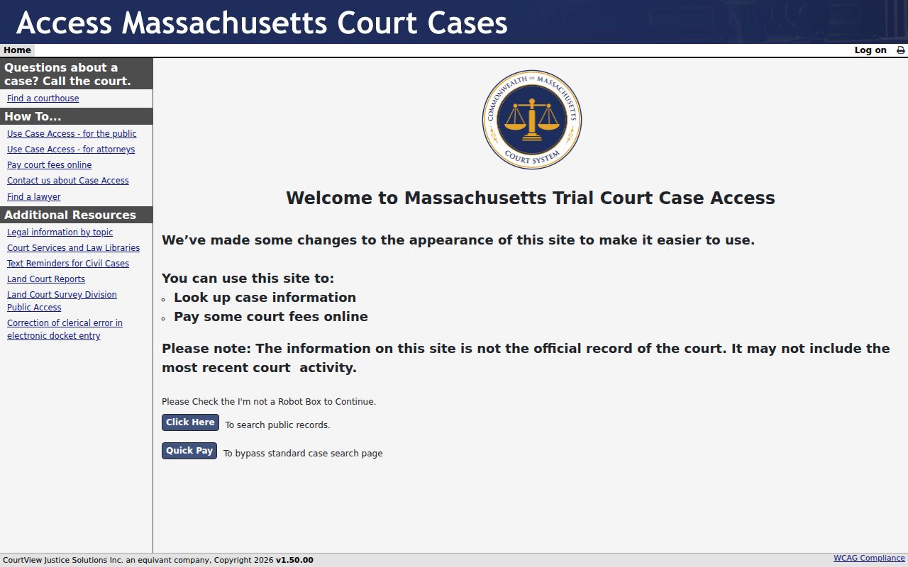 Stoneham residents directory MassCourts docket search
