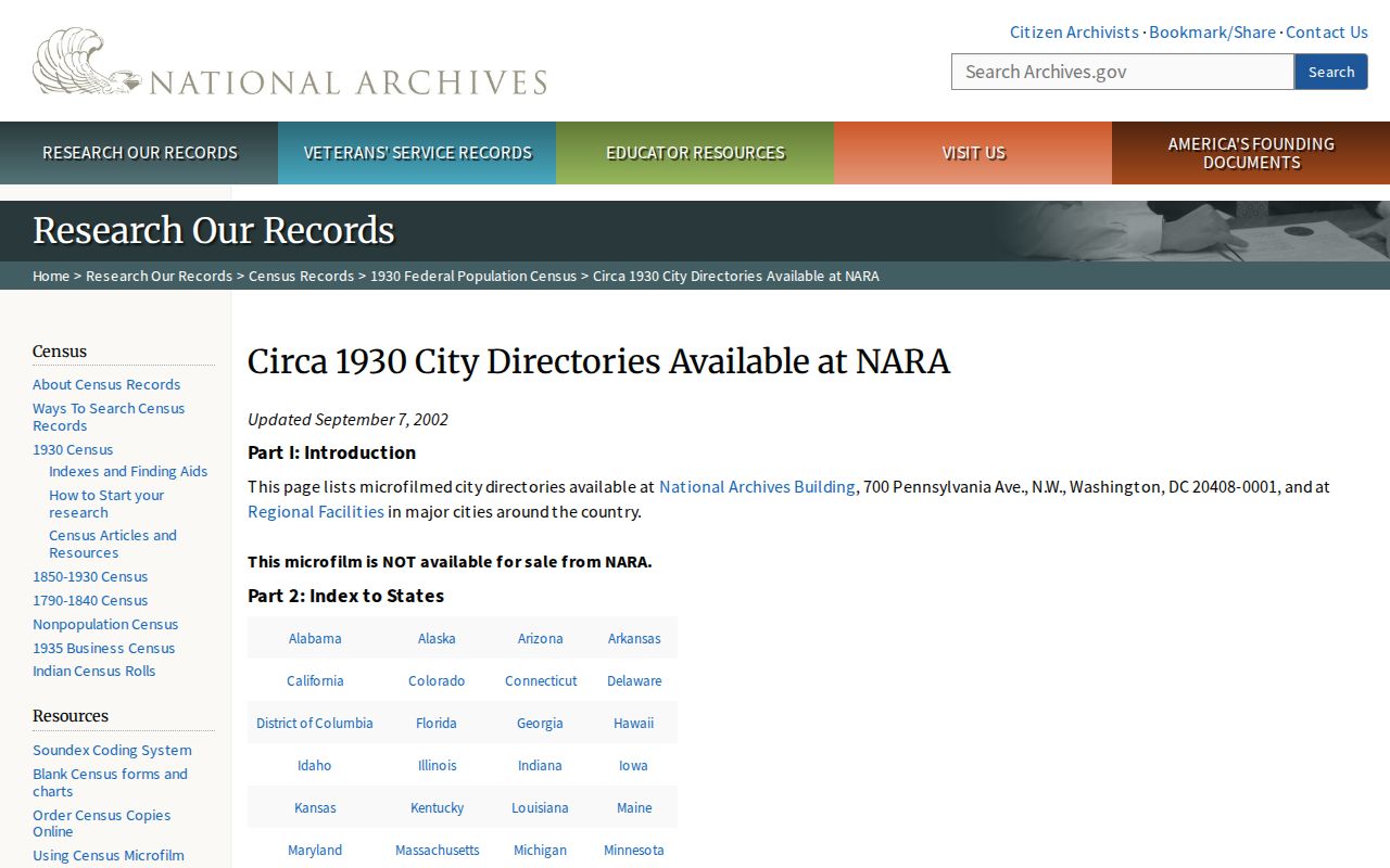 Stoneham previous residents research using National Archives city-directory holdings
