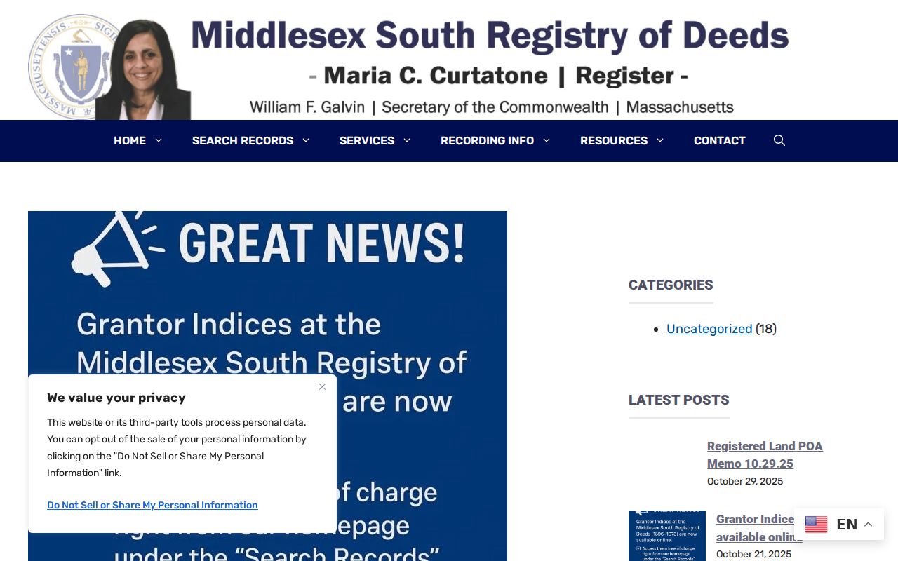 Stoneham street directory Middlesex grantor index search